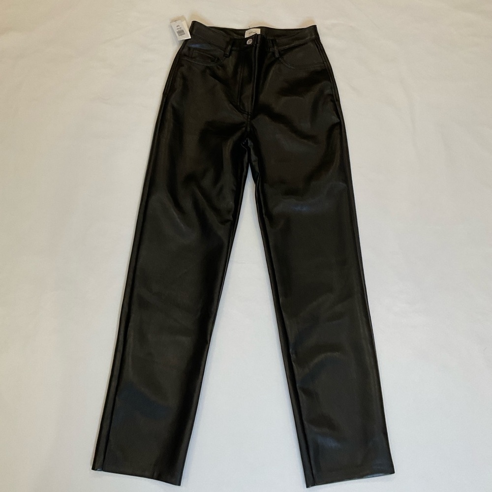 Wilfred The Melina Vegan Leather High-waisted Pant Black Size 4 - Picture 9 of 16